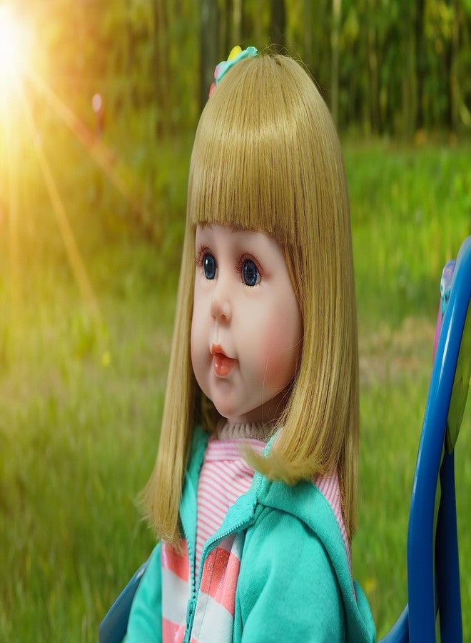 MNMJ Reborn Baby Dolls Girl 18 Inch Realistic Newborn Lifelike Baby Doll Toy for Kids Ages 3+, Blonde Hair Reborn Toddler Dolls, Soft Silicone Newborn Girls Doll with Toys Accessories Gift Set - Image 5